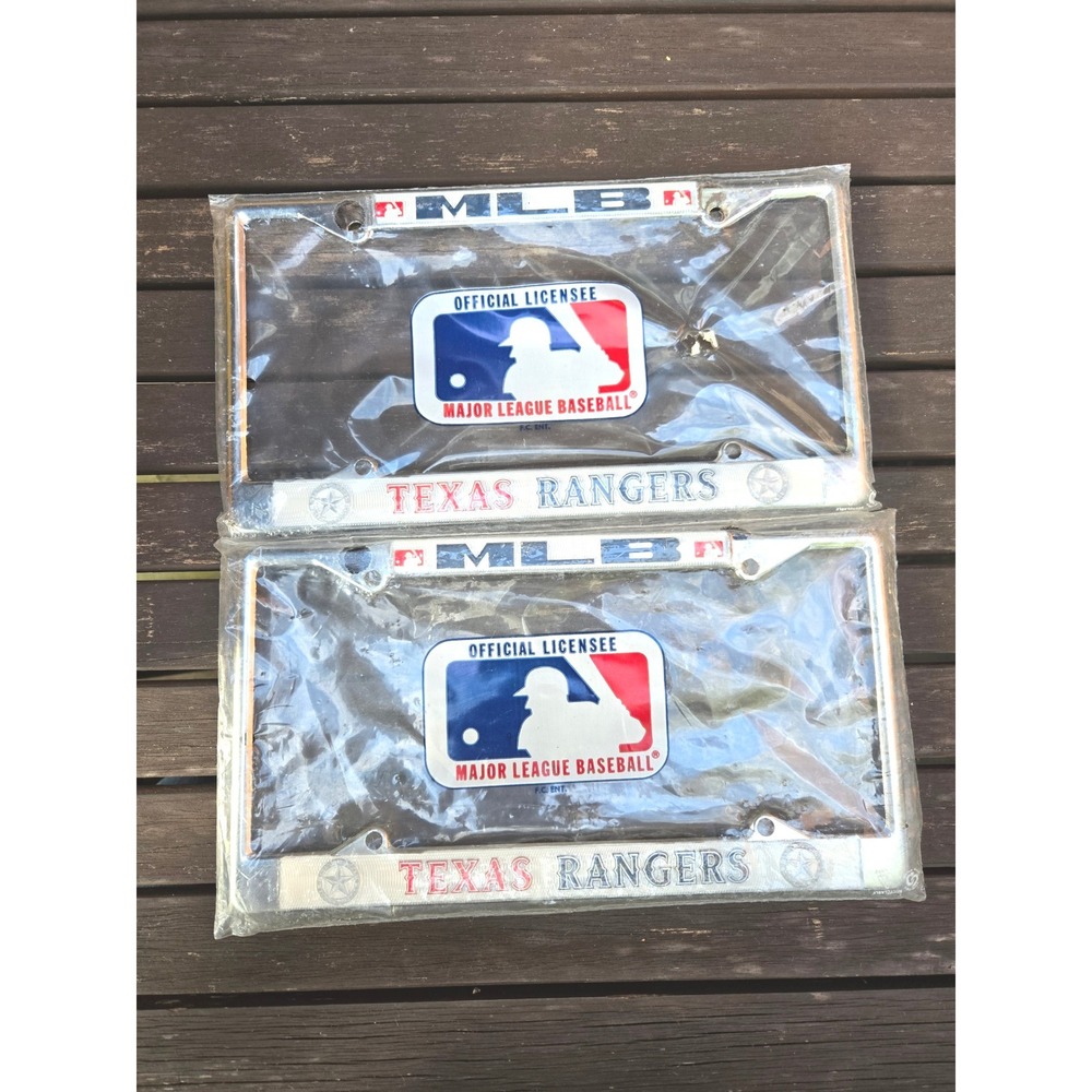 Major League Baseball MLB Chrome License‎ Plate Frame Official Licensed Set 2